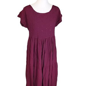 Max Studio Vintage‎ 90s Embroidered Cottagecore Dress Size X-Large